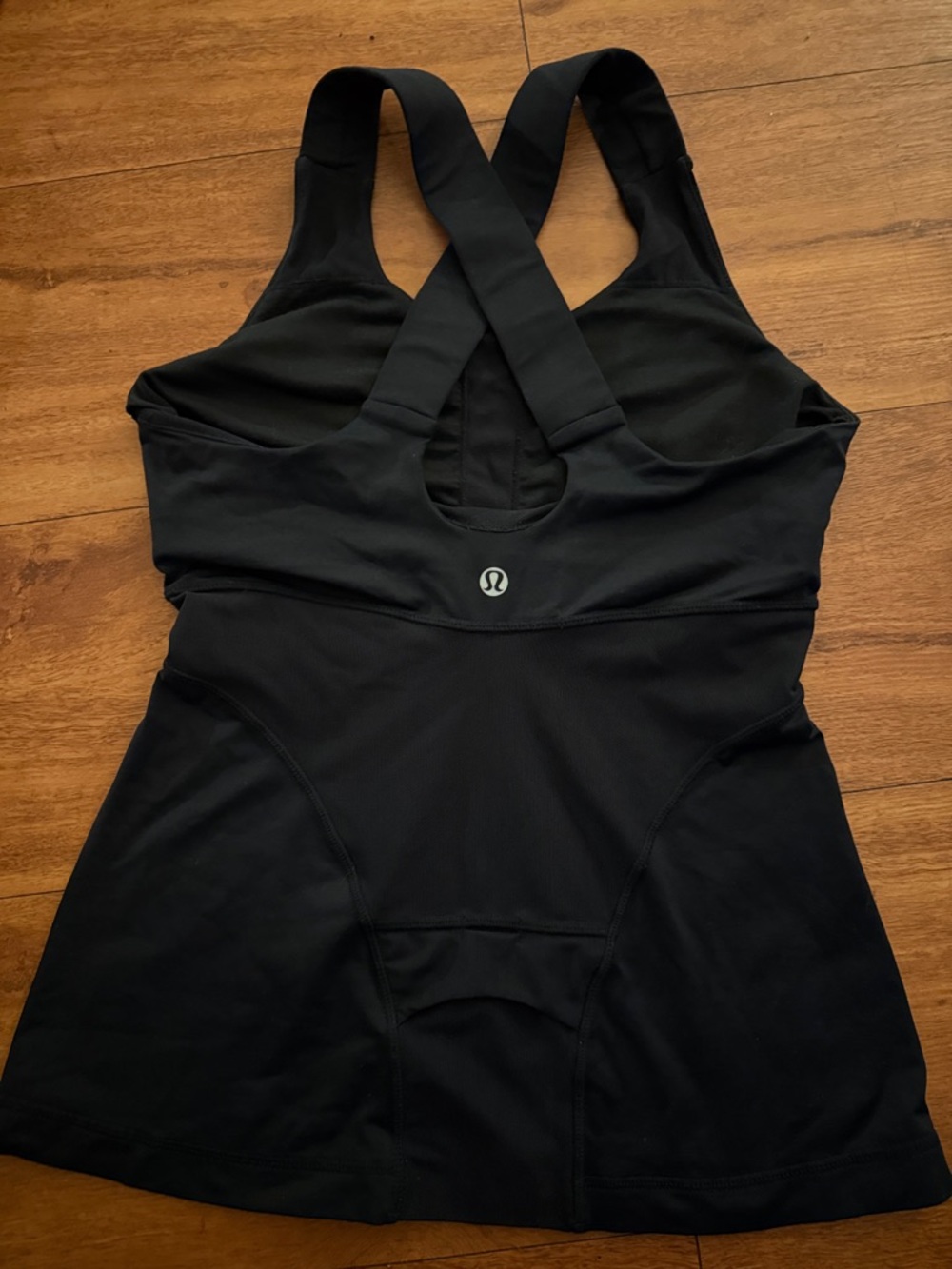 Lululemon Work It Out Tank Top Yoga Shelf Bra Stretch Sleeveless In Black Size 2